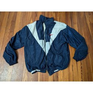 Nike VTG Made in USA Blue/White Windbreaker Broken Zipper.